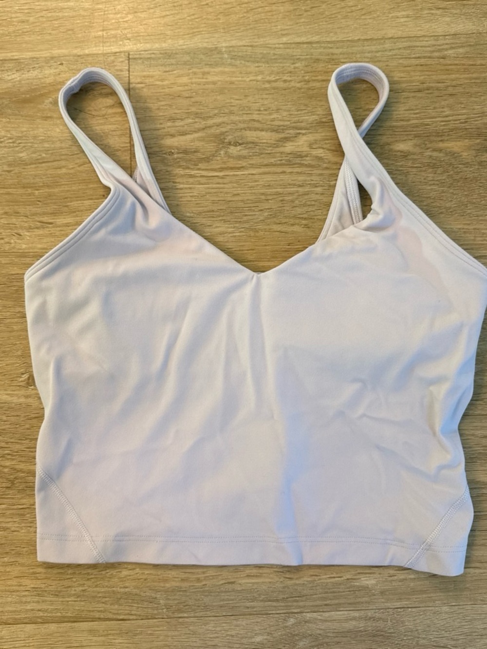 Lululemon Light Lavender Cropped Tank Top Sports Bra Small